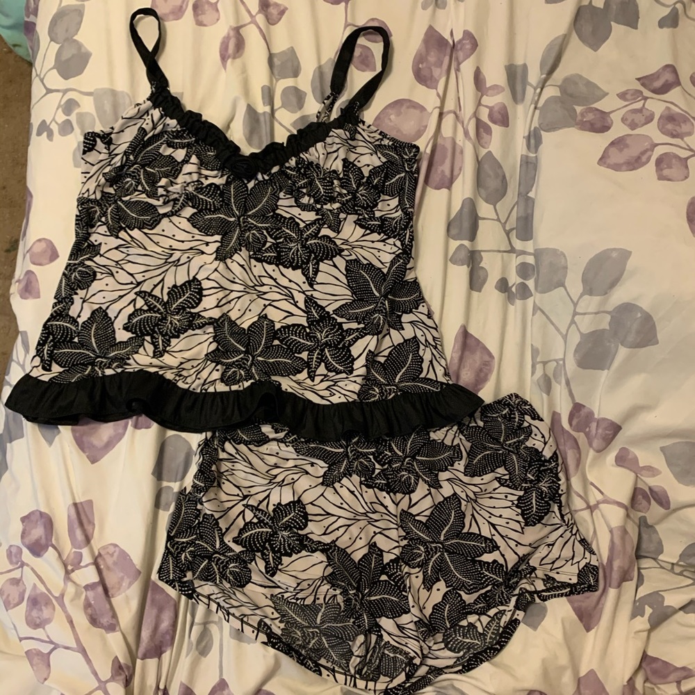 Black and white sexy pajamas XL